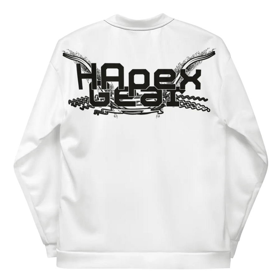 Black HApex Gear White Logo - White - Bomber Jacket product image (9)