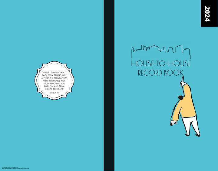 2024 House-to-House Record Book | Big Guy Writing | Turquoise product image (1)