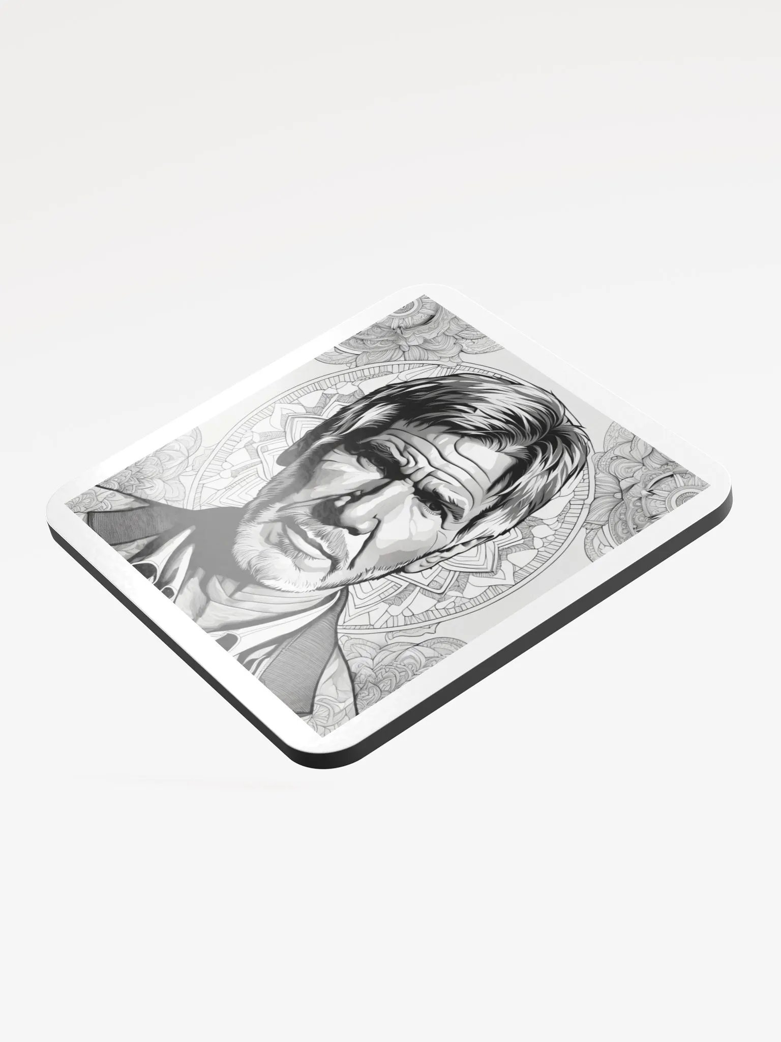 Mandala Man Glossed Cork Coaster product image (3)