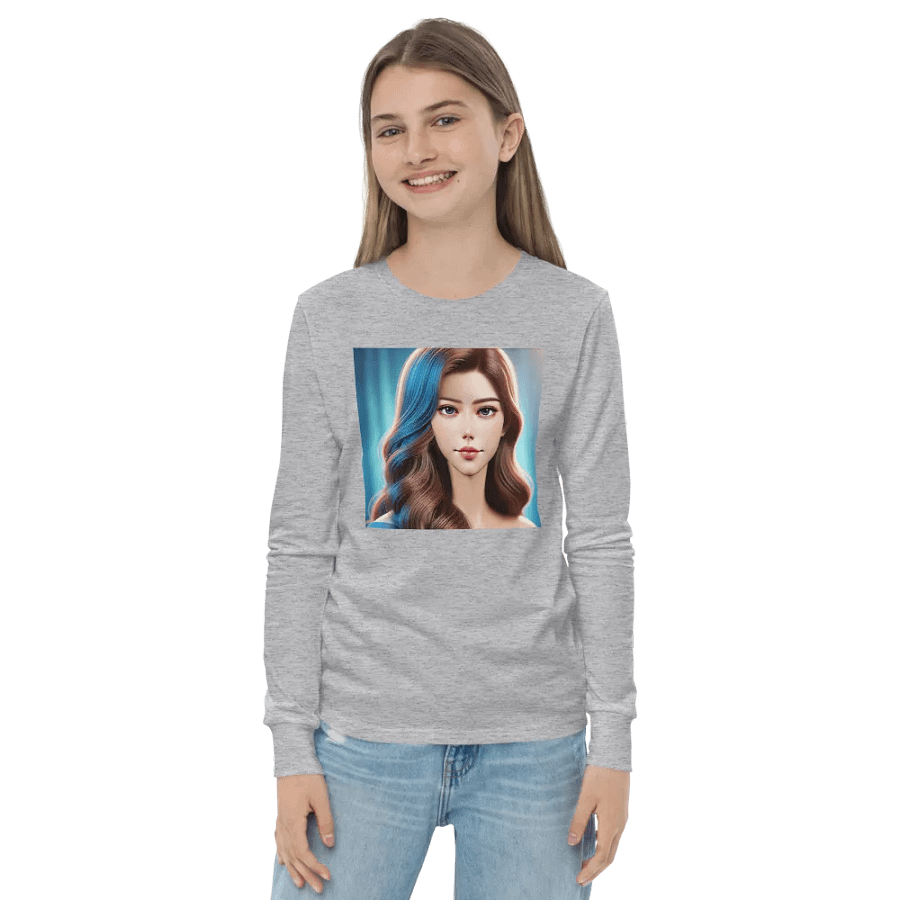 Wavy Beauty Youth Long Sleeve Tee product image (2)