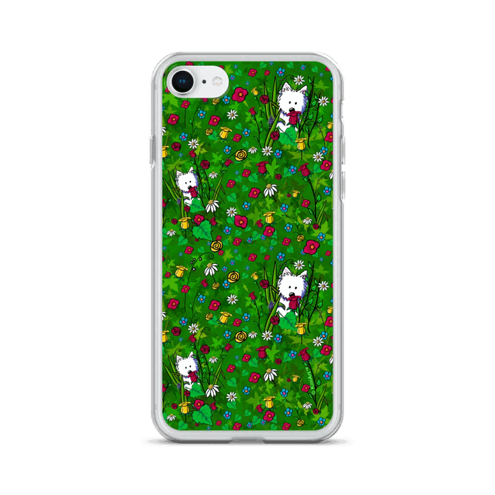 Westie Garden Helpers Clear iPhone Case product image (1)