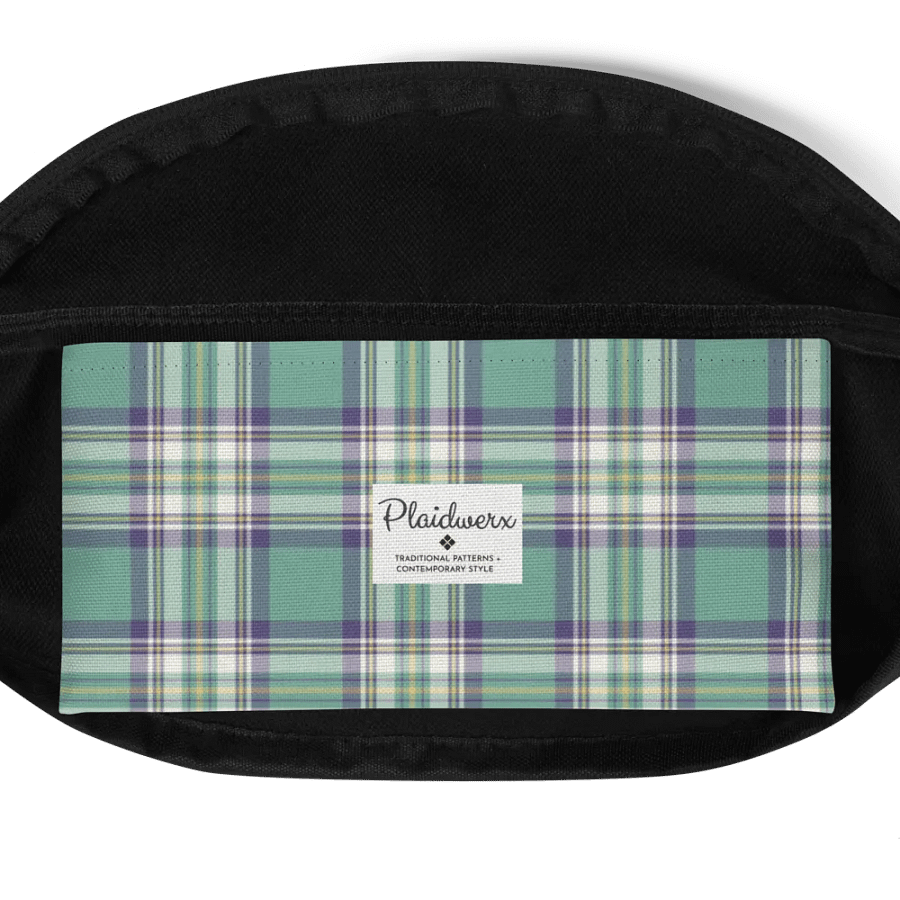 Light Green, Purple, and Yellow Plaid Fanny Pack product image (6)