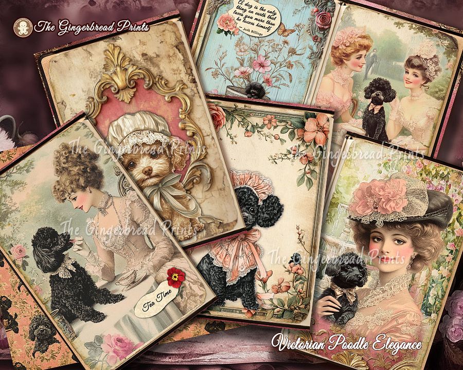 Victorian Poodle Elegance Journal 3-in-one Jumbo Collection Digital Download product image (4)