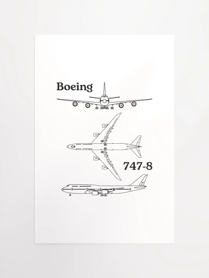 Boeing 747-8 Blueprint Poster product image (1)