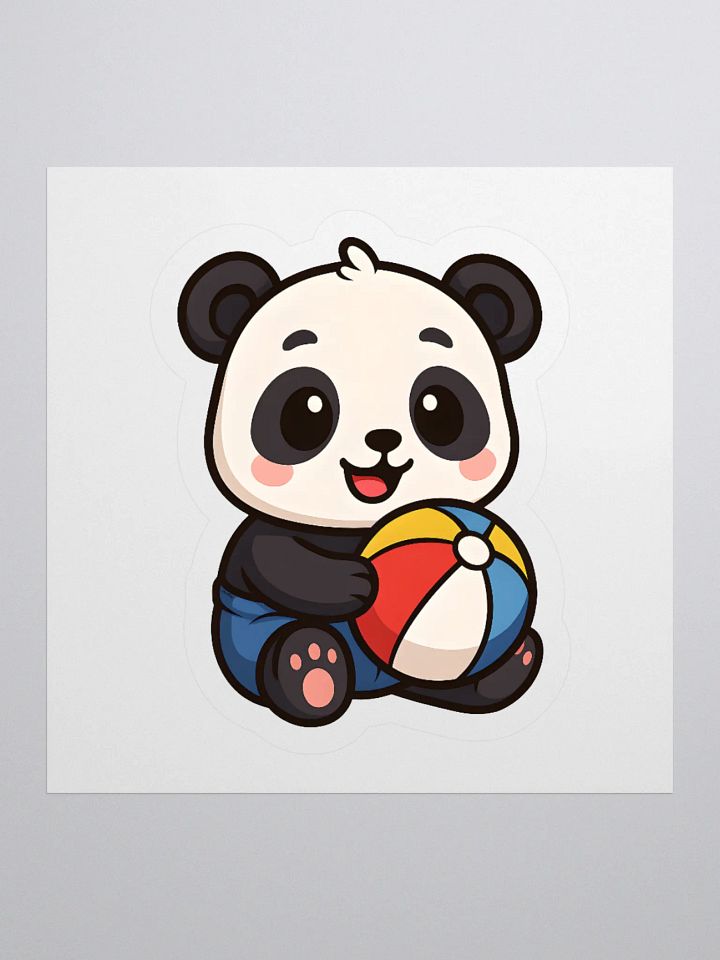 Cute Sticker of Panda with Beach Ball product image (1)