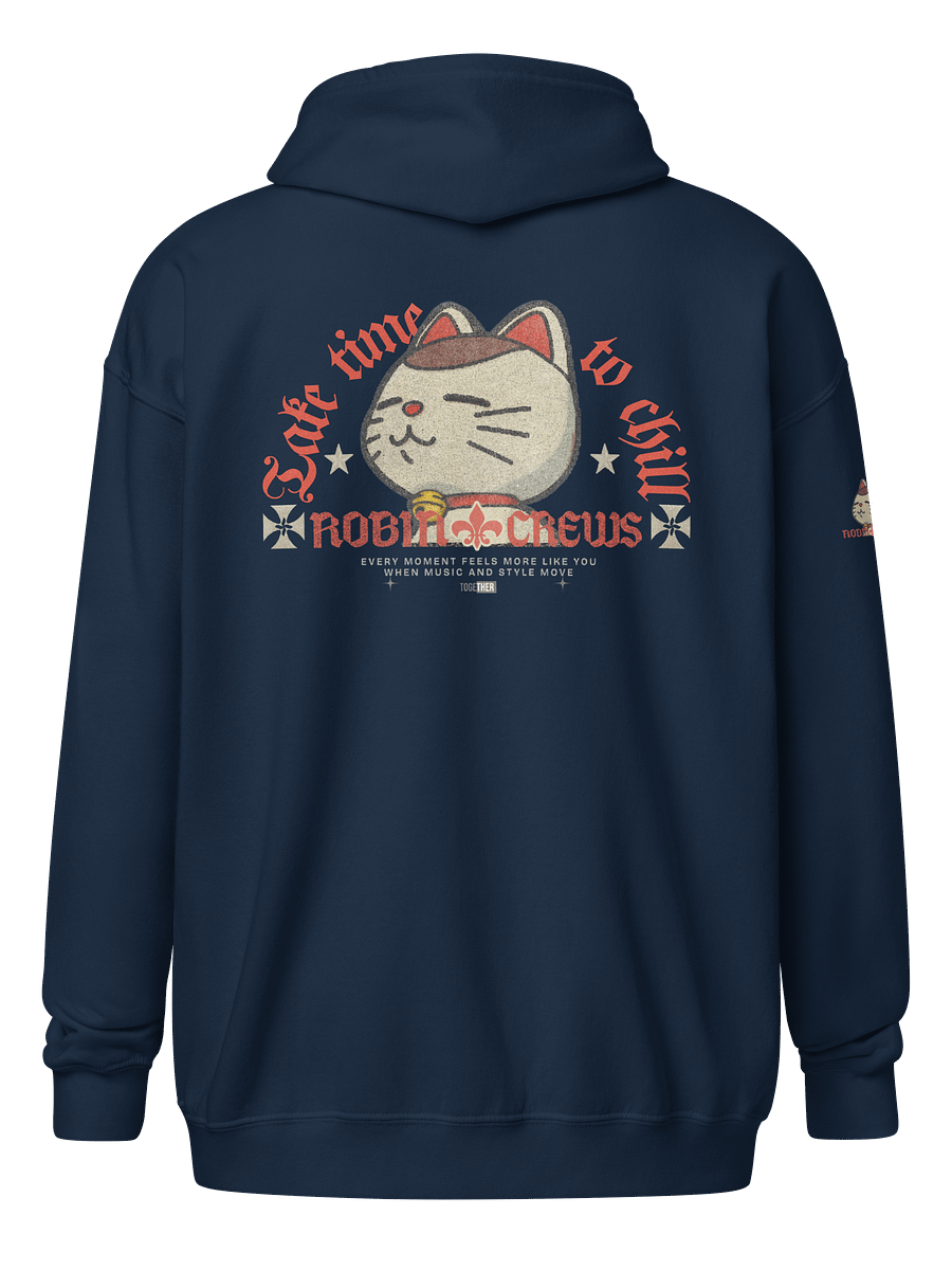 Cat Zip Hoodie with Chill Vibes product image (41)