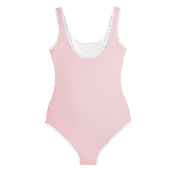 Ballerina Cappuccina watercolor design – Youth Girl Light Pink Swimsuit product image (2)