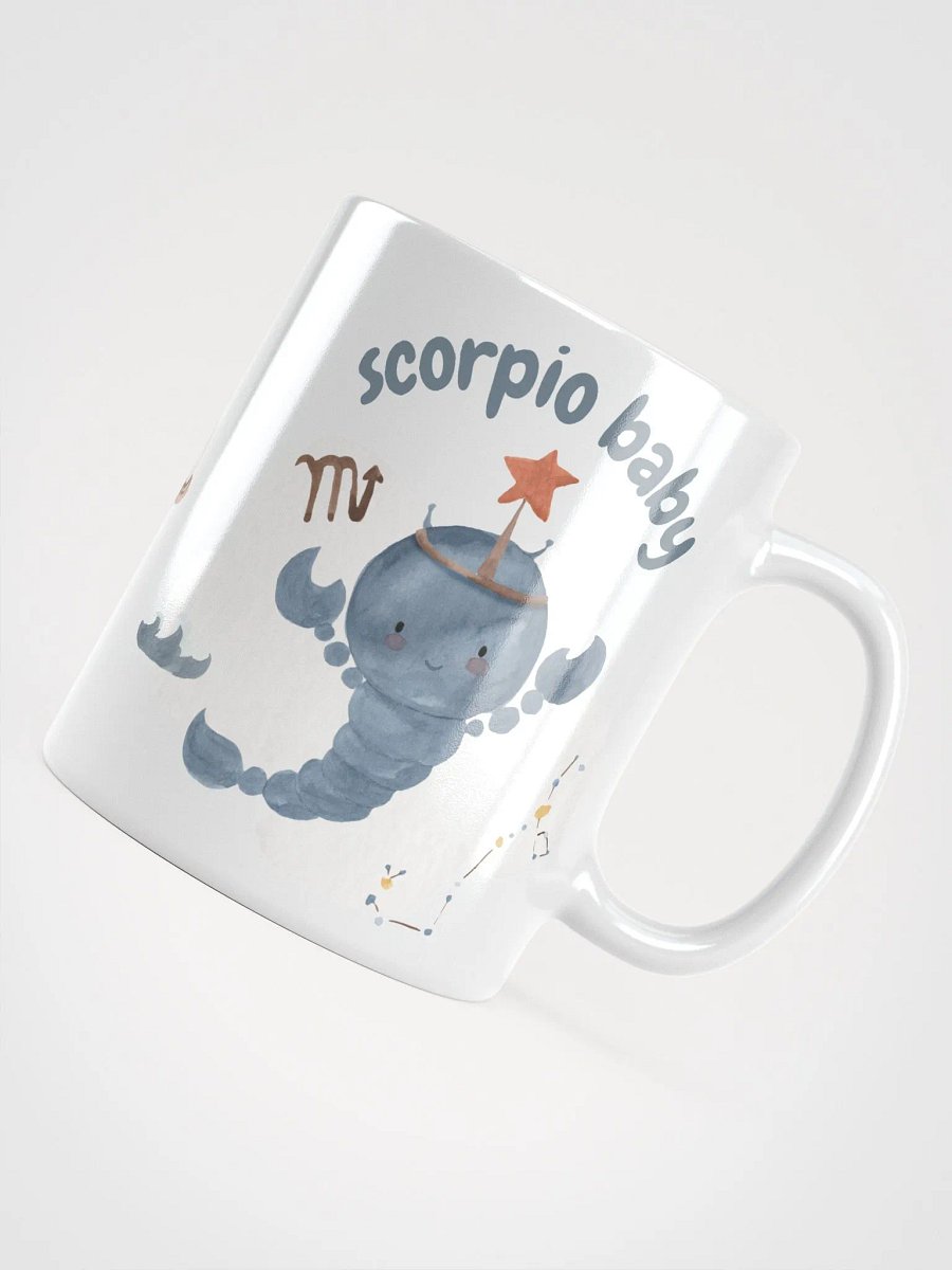 Scorpio Baby October 24 – November 21 WHITE GLOSSY MUG Baby Gift, New Mom Gift, Fun Astrology Gift product image (5)