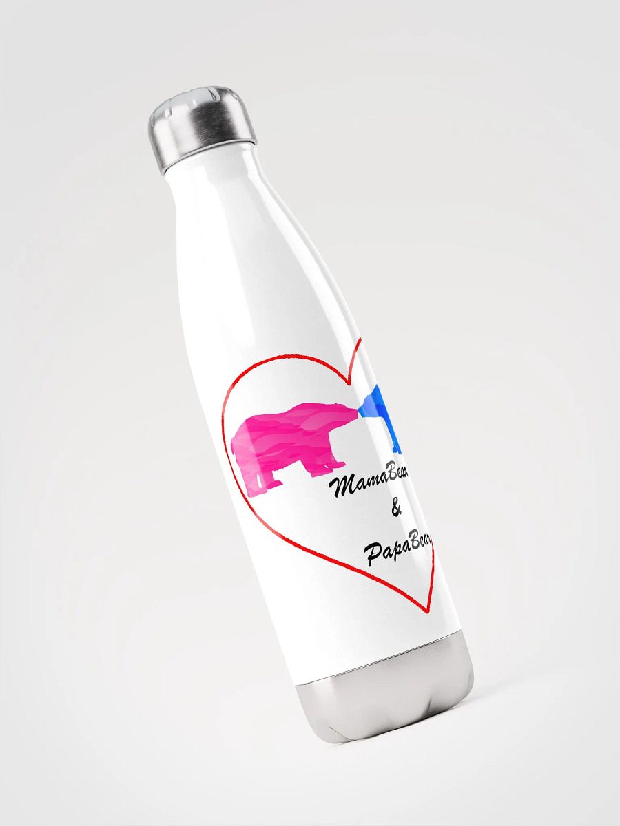 Mama & Papa Bear Water Bottle White product image (3)