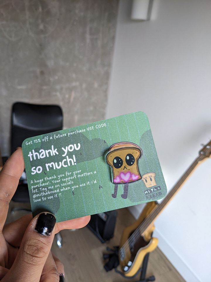 Lil’ Bread of Love – Acrylic Pin product image (2)