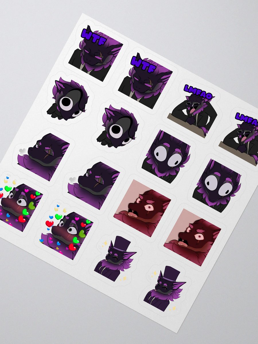 Nardoragon Wolf Emote Sticker Sheet! product image (2)
