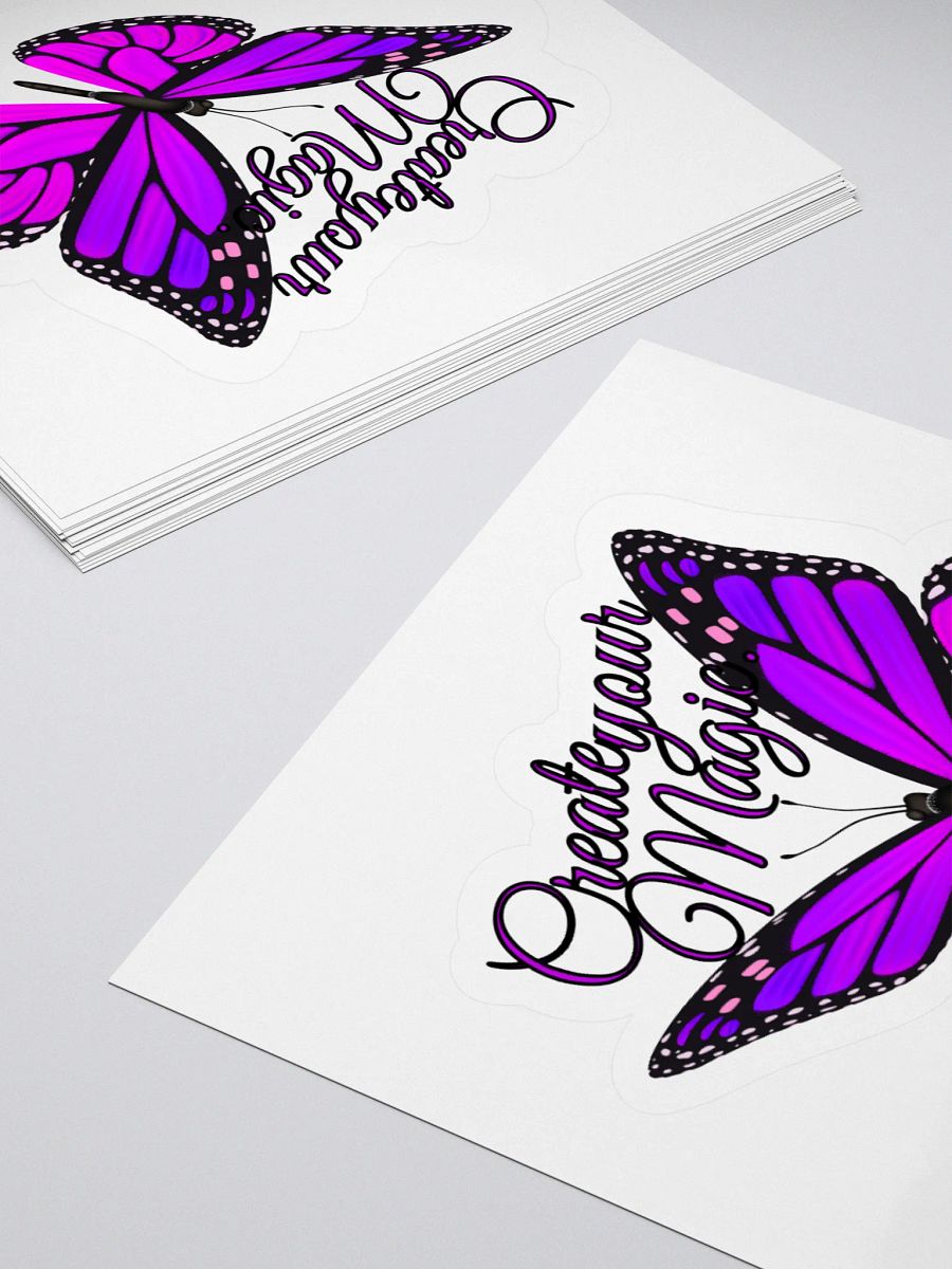 Create Your Magic – Purple Butterfly Inspirational Quote Sticker product image (10)