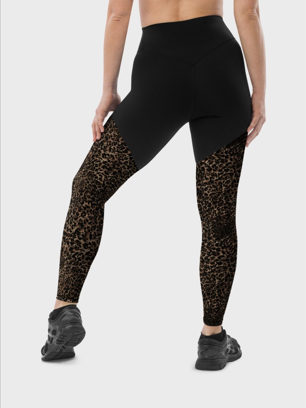 High-Intensity Workout Leggings "Chic Dark Brown Leopard" Printed product image (4)