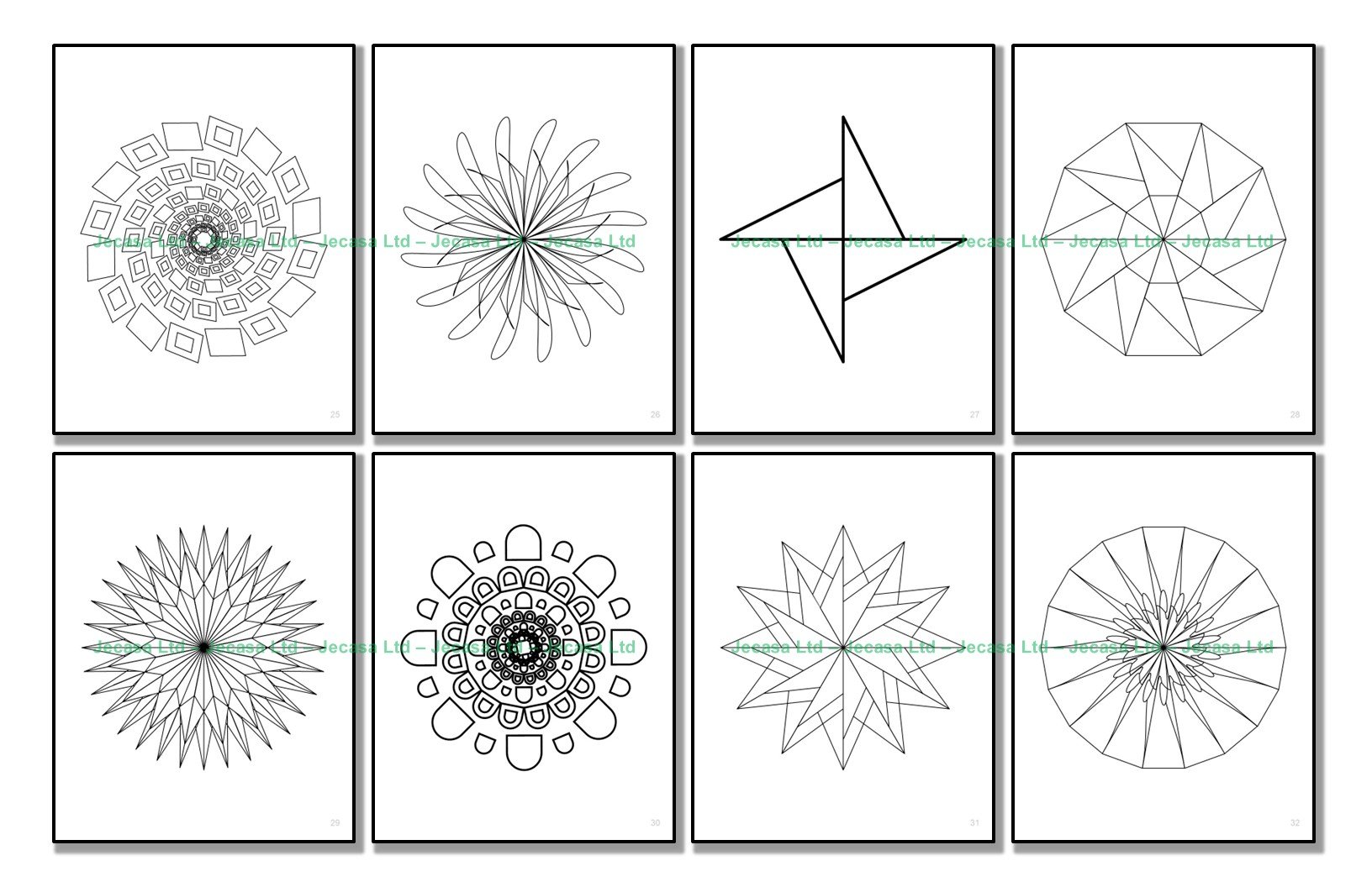 100 Geometric Mandala Coloring Pages | PDF | Digital File | Series GM2025 Vol. 3 product image (6)