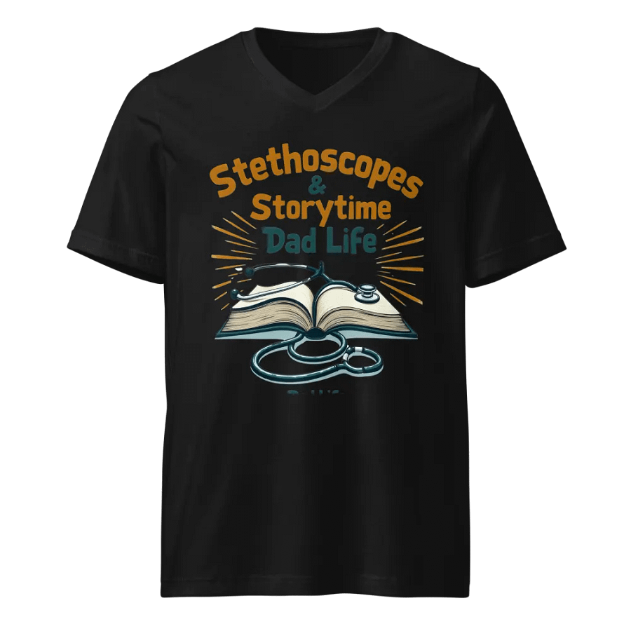 Stethoscopes & Storytime Dad Life v-neck Tee product image (1)