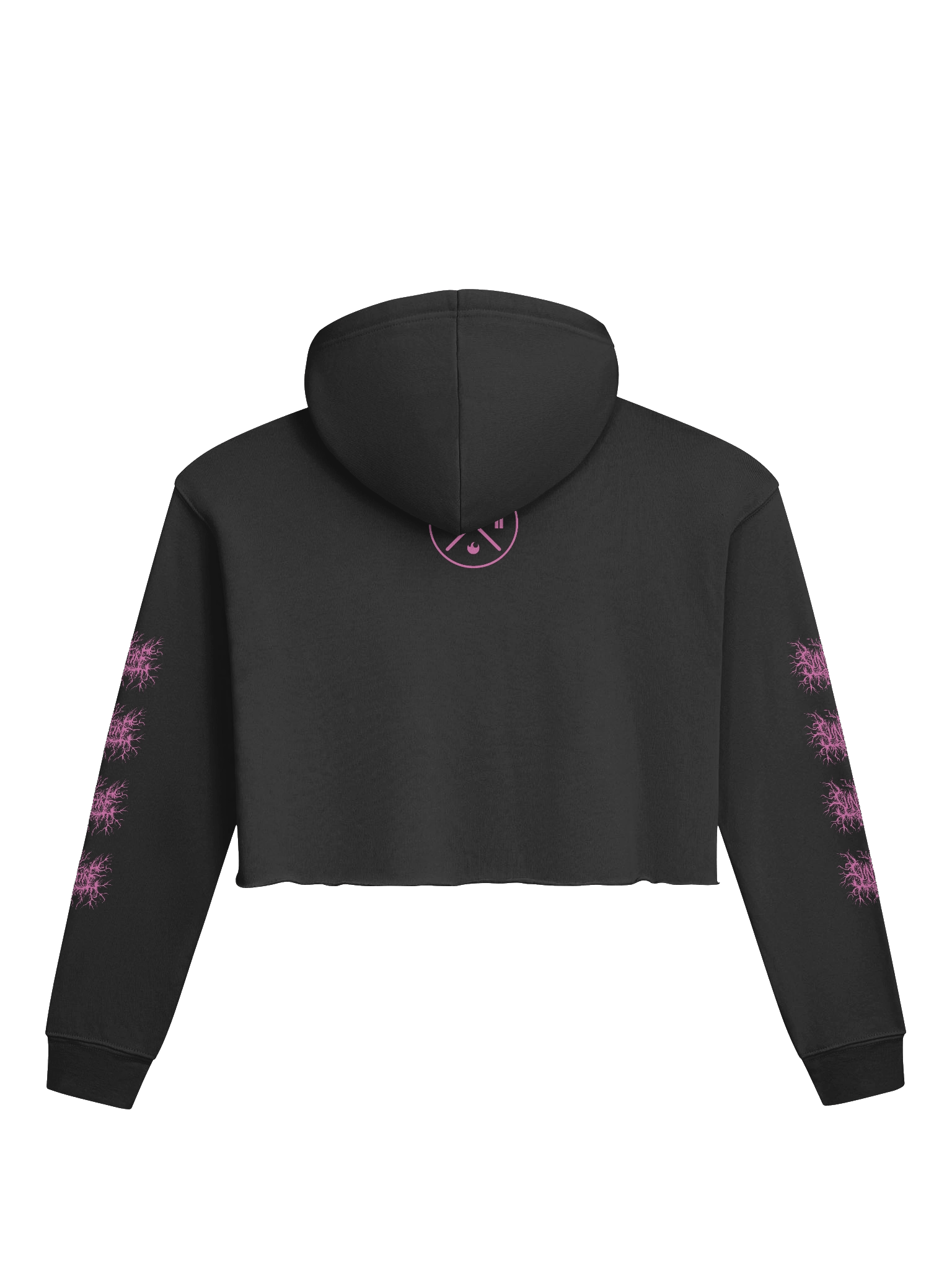 Sunfyre Pink Metal Logo Crop Hoodie product image (2)