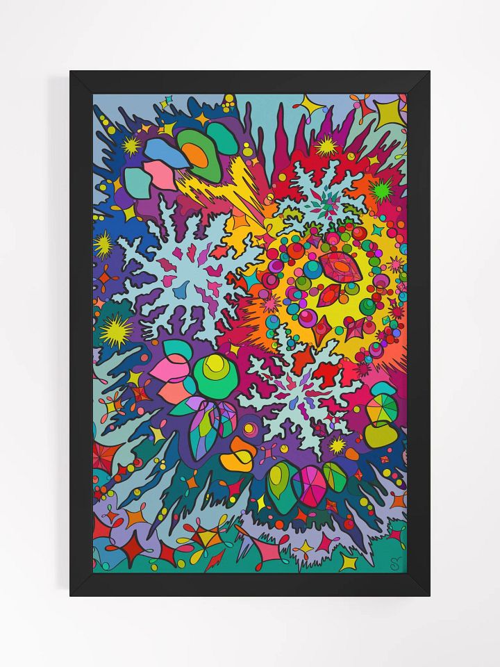 Chaos Burst Framed Art Poster - Snowflakes product image (2)