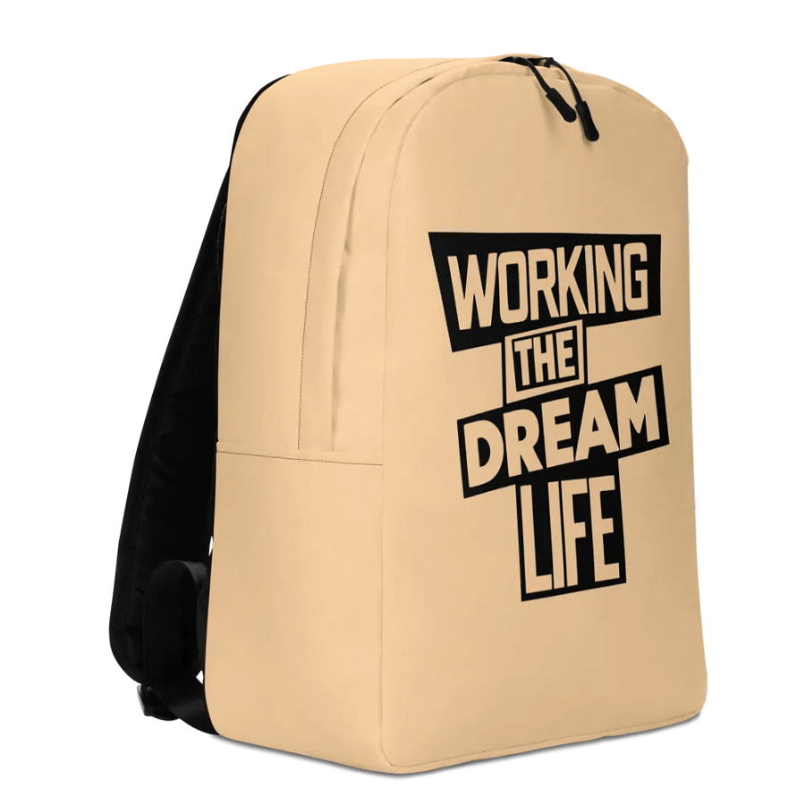 Work the Dream Life – Cream Minimalist All-Over Print Backpack for Work, Travel & Everyday Use product image (3)