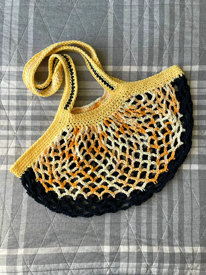 Yellow/Navy Two-Tone Market Bag product image (1)