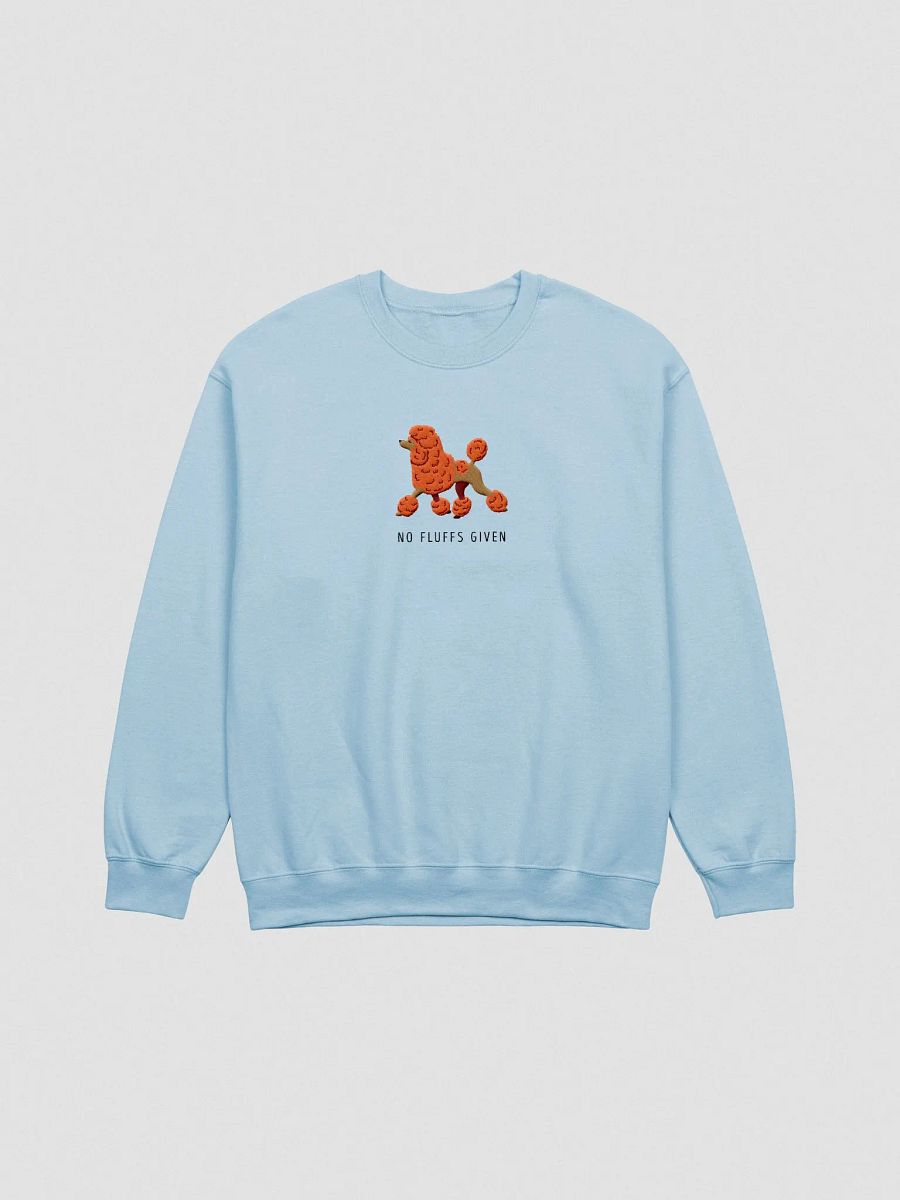 No Fluffs Given Sweatshirt (Embroidered) of a Standard Poodle(Orange) product image (4)