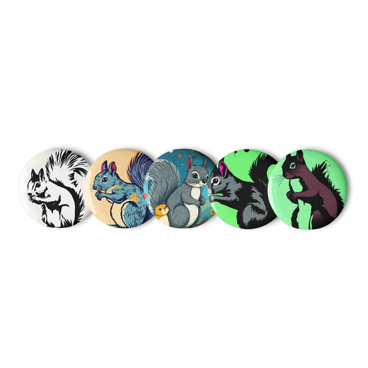 Whimsical Squirrel Button Set product image (1)