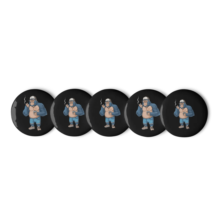 Blue Gorilla Black Set of Pin Buttons product image (1)