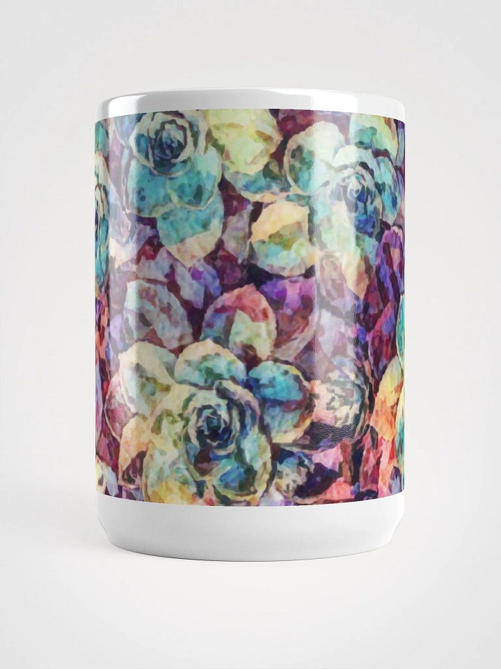 Abstract Graphic | White Coffee Mug | Desert Bloom Succulent product image (2)