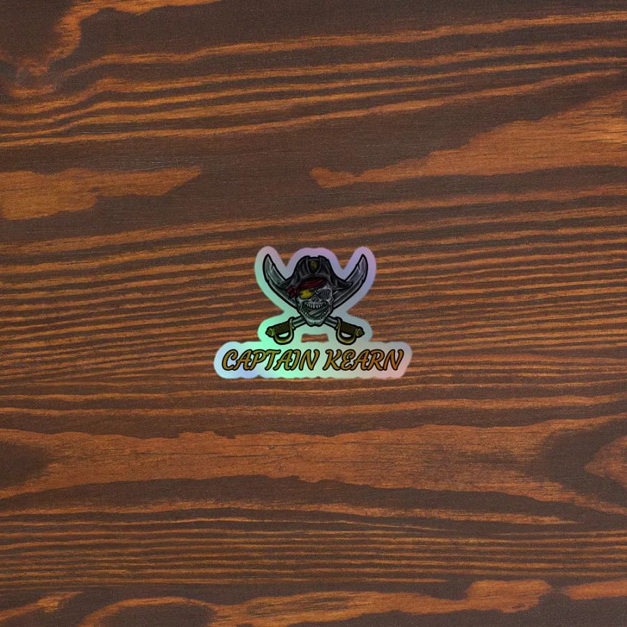 Captain Kearn Pirate Skull Holographic Sticker Sheet product image (5)