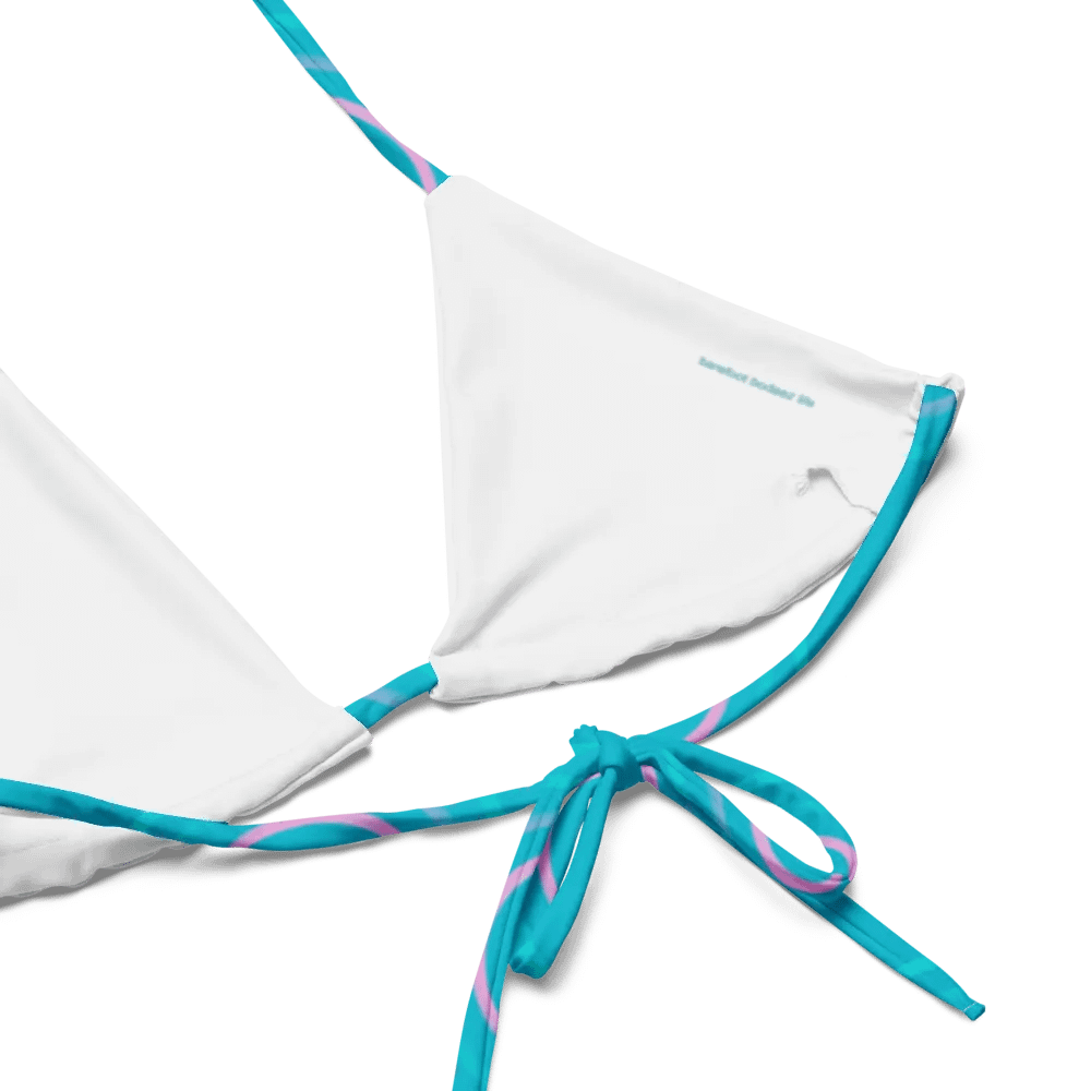 Beautiful Minimalist Ocean Swirl Pattern String Bikini Top product image (4)