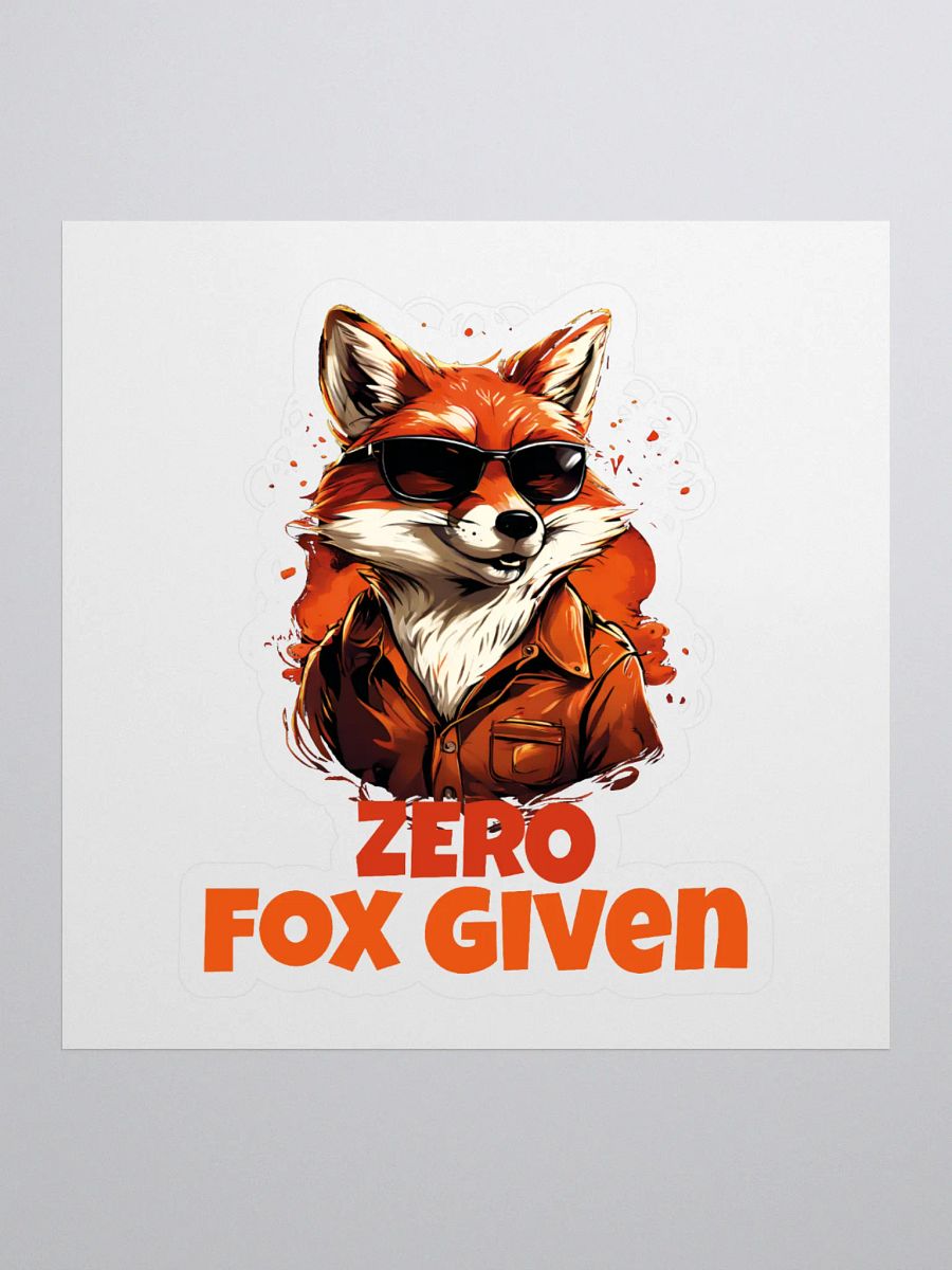 Zero Fox Given - Cool Funny Lovely Kiss Cut Stickers with Stylish Cartoon Fox Design product image (1)
