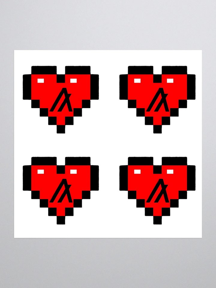 Algorand Pixelated Heart Stickers product image (2)