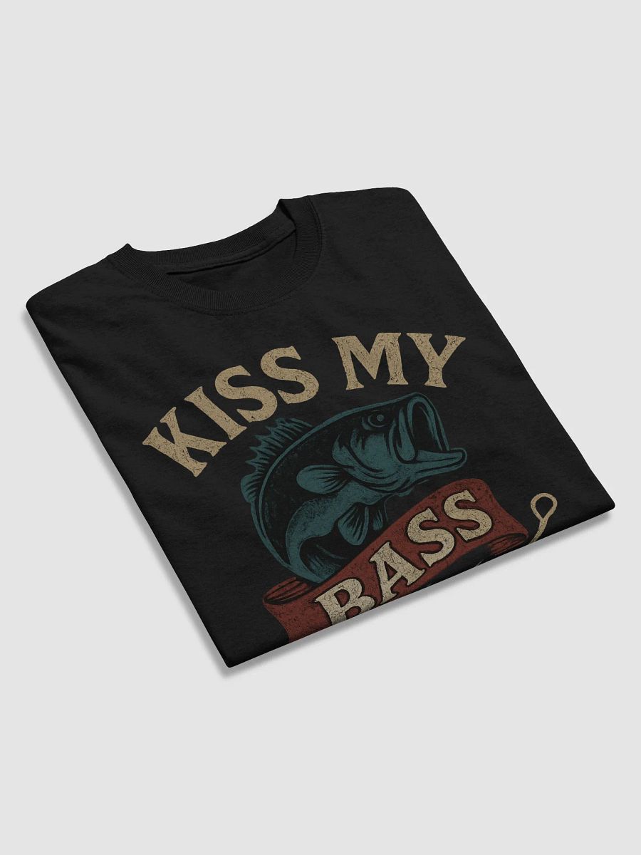 Kiss My Bass Vintage Funny Fishing T-Shirt – Bold Retro Angler Tee product image (4)