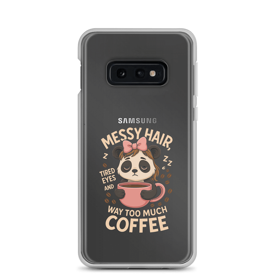 Panda Coffee Lover Samsung® Case - Pink Bow product image (1)