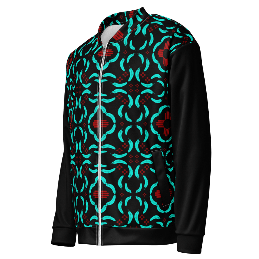 New Mexico Zia Turquoise Feathers Bomber Jacket product image (7)