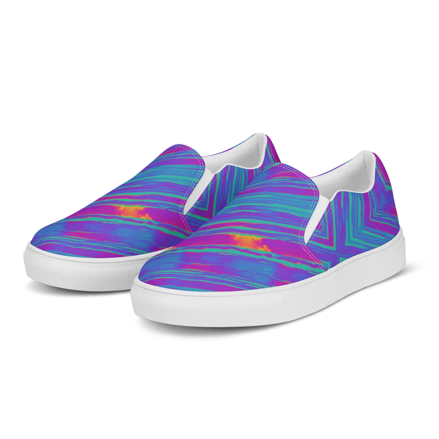 Neon Dreams Glitch Art Slip-Ons product image (5)