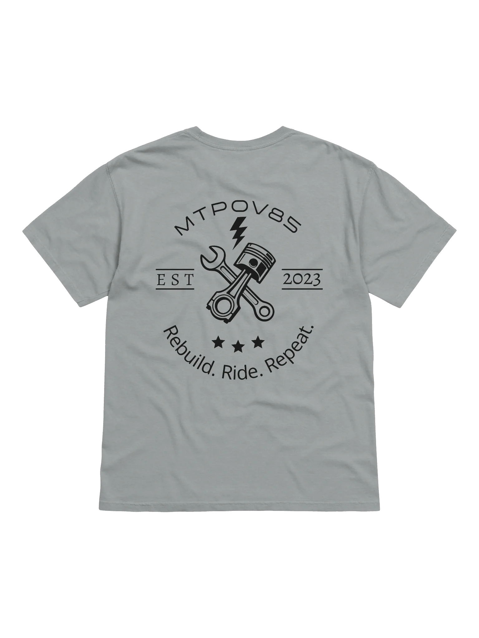 Rebuild. Ride. Repeat. Style 1, Grey T-Shirt product image (1)