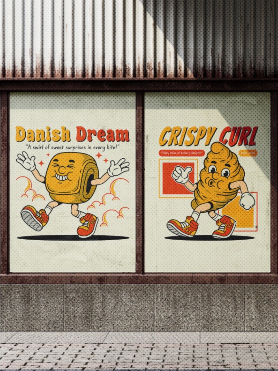 Retro Pastry Groovy Illustration product image (7)