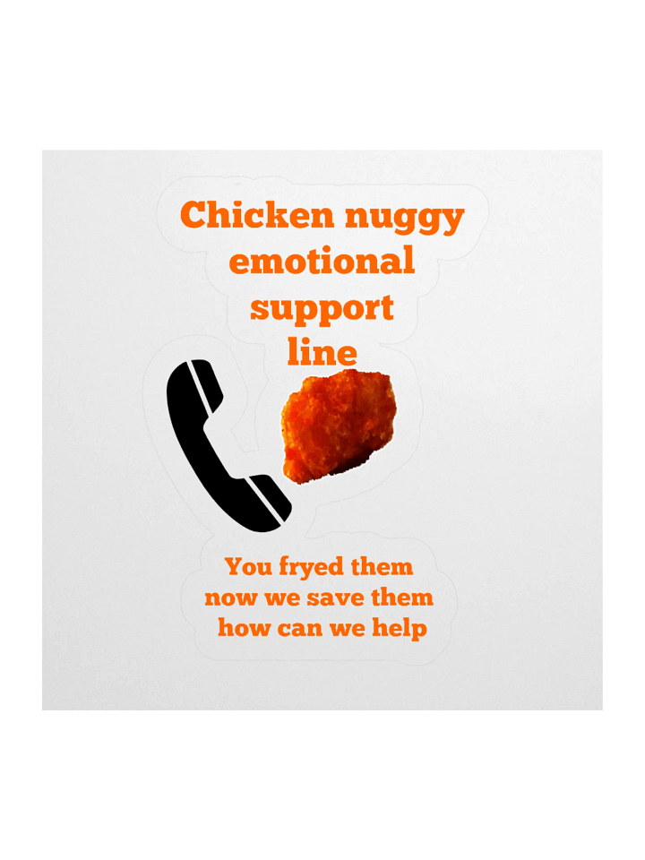 Chicken Nuggy Emotional Support Sticker product image (1)