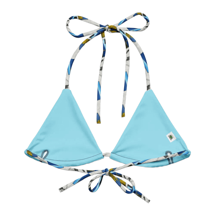 Sea design (photoshop by Dina R.) - Recycled Padded String Bikini Top product image (1)