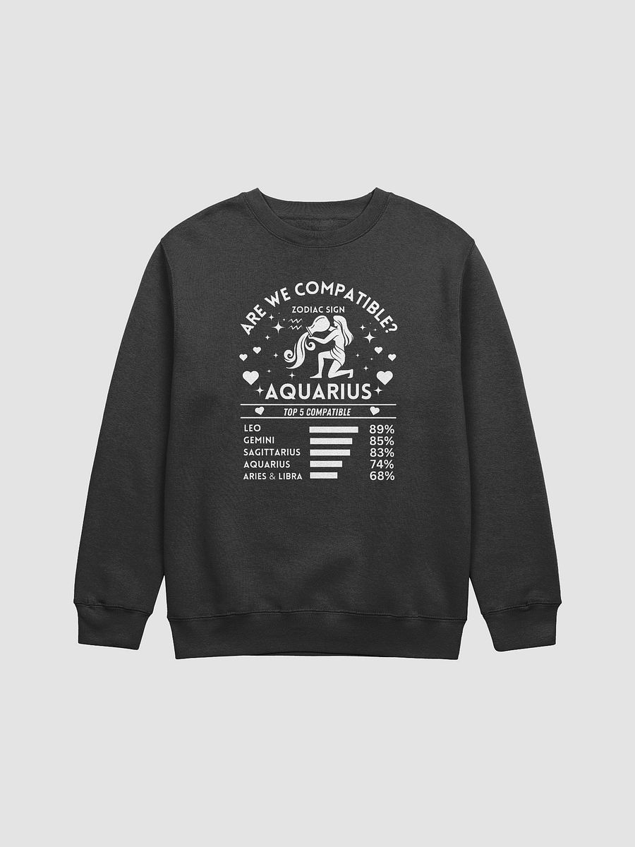 Aquarius Zodiac Sign Romantic Compatibility - Lane Seven Premium Crewneck Sweatshirt product image (2)