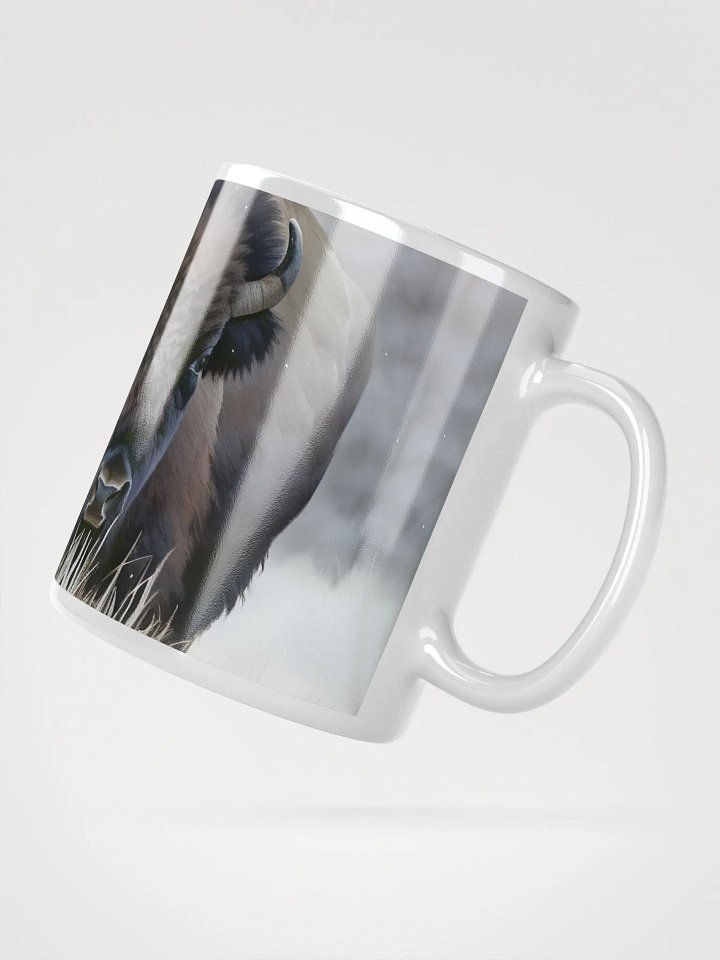 Bison With Her Calf in Winter product image (4)