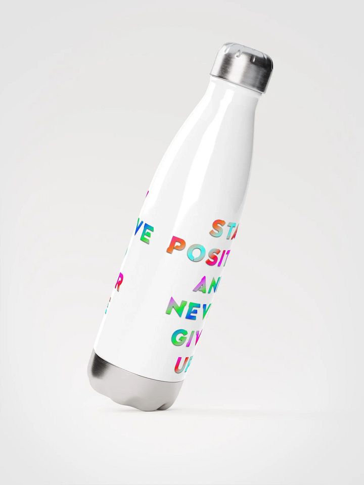 BLADE Army stay positive and never give up Color Stripes white Water bottle product image (2)