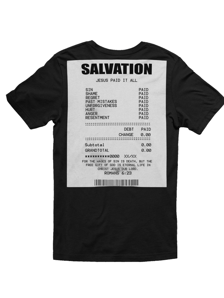 Salvation Receipt T-Shirt product image (2)