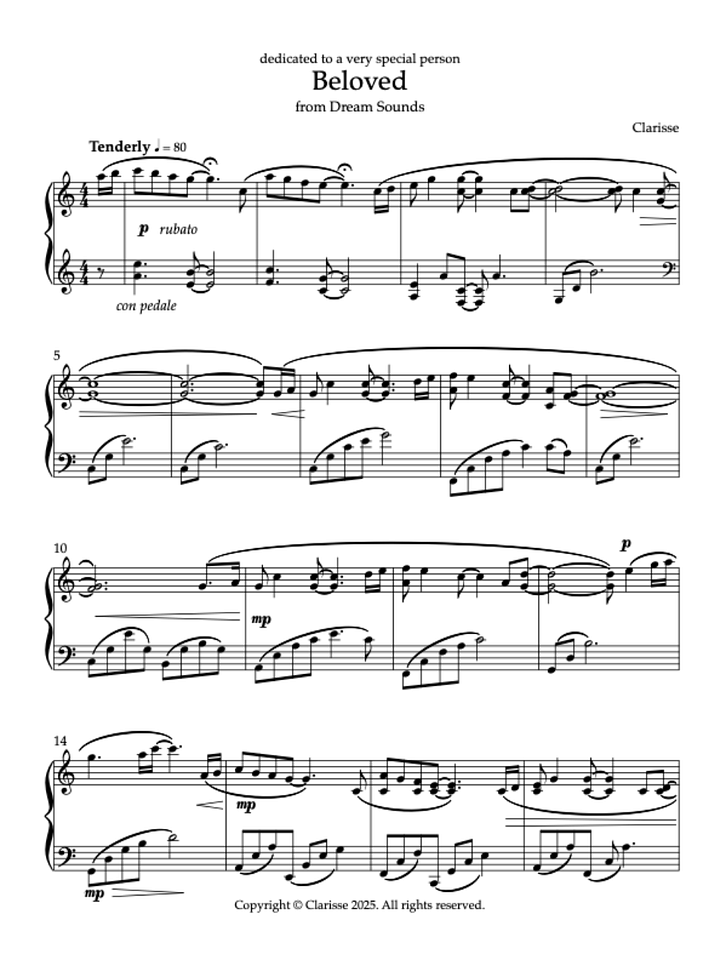 Beloved - Sheet Music product image (1)