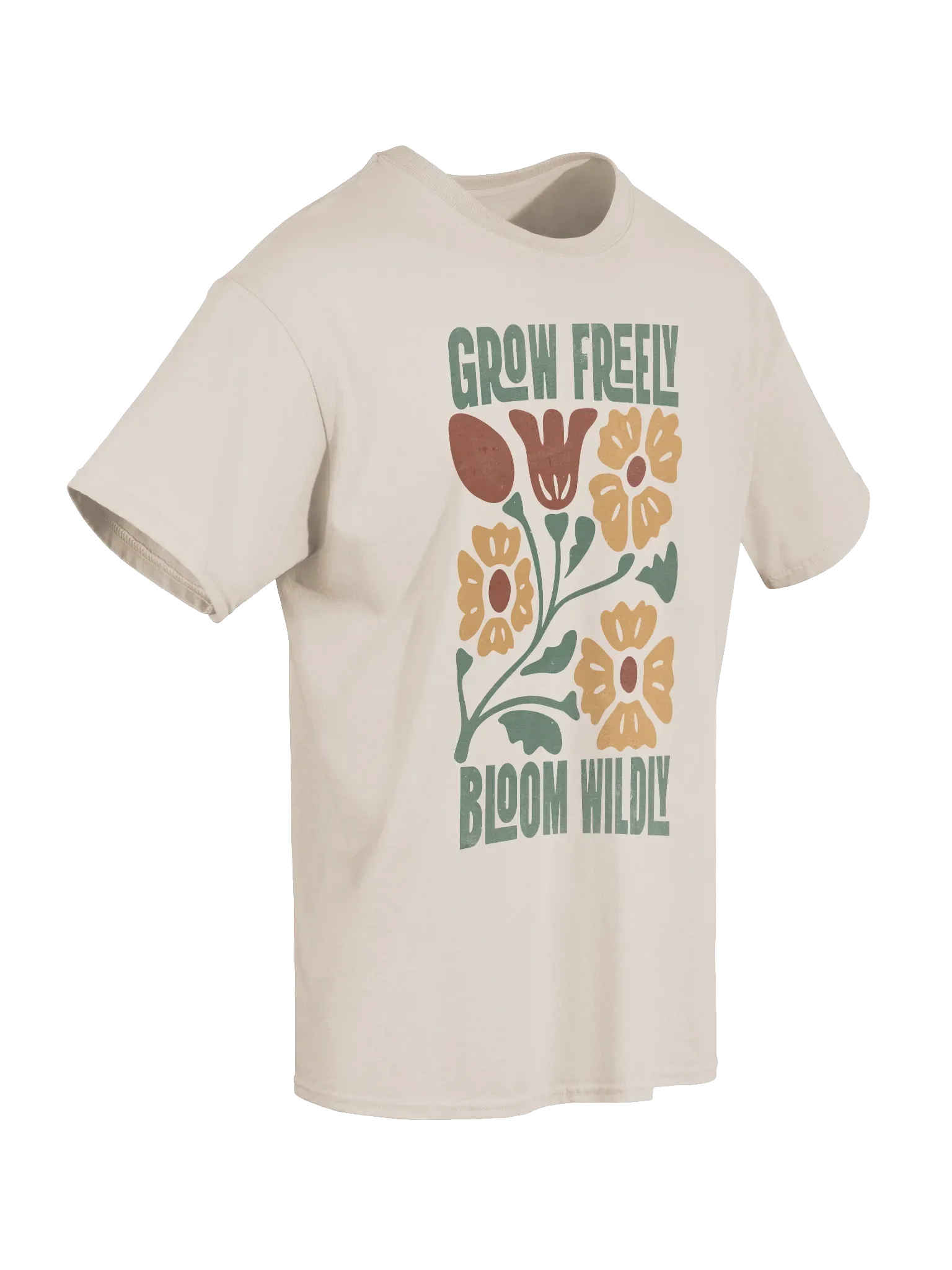 Vintage Floral Grow Freely Classic Unisex T-Shirt product image (4)