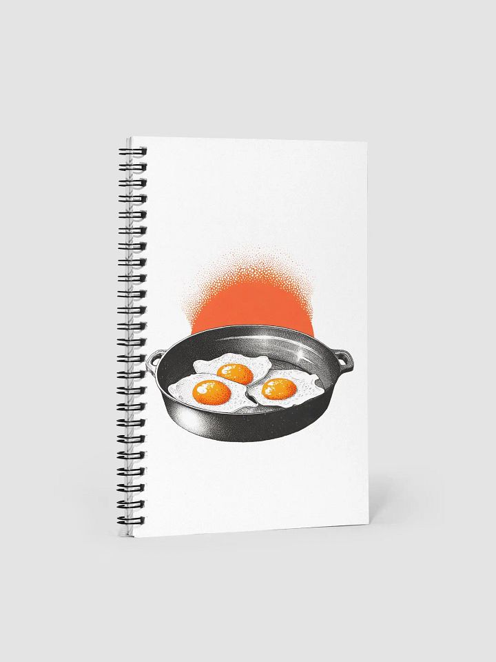 Fried eggs in a pan - illustrated in dotted raster style product image (1)
