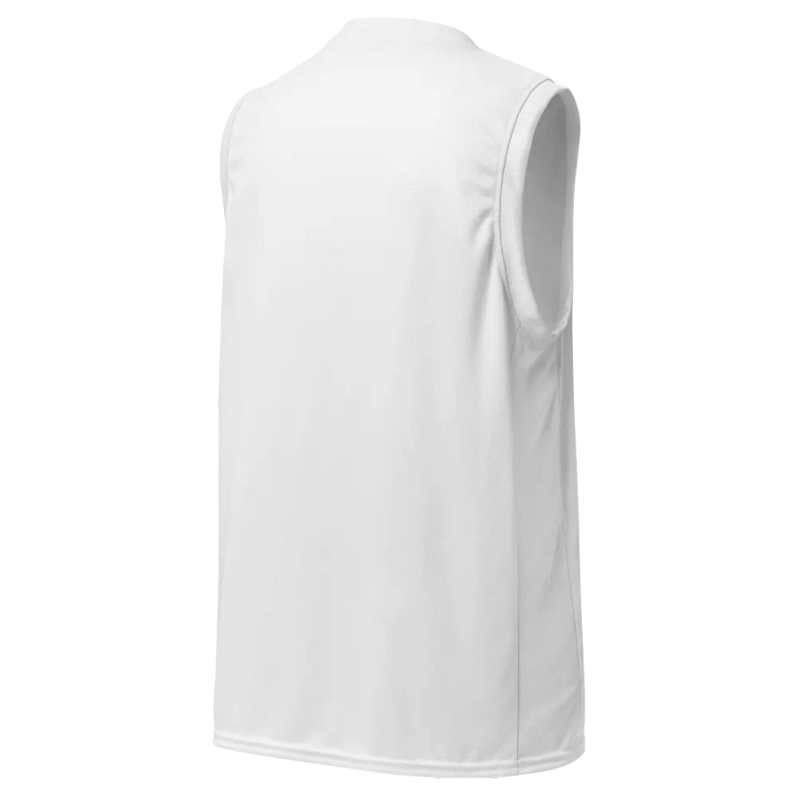 Astro Recycled Unisex Basketball Jersey - White with Astronaut Design product image (3)