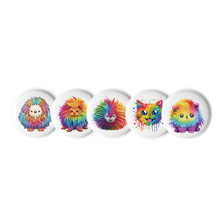 Rainbow Characters Set of Pins (5) product image (1)