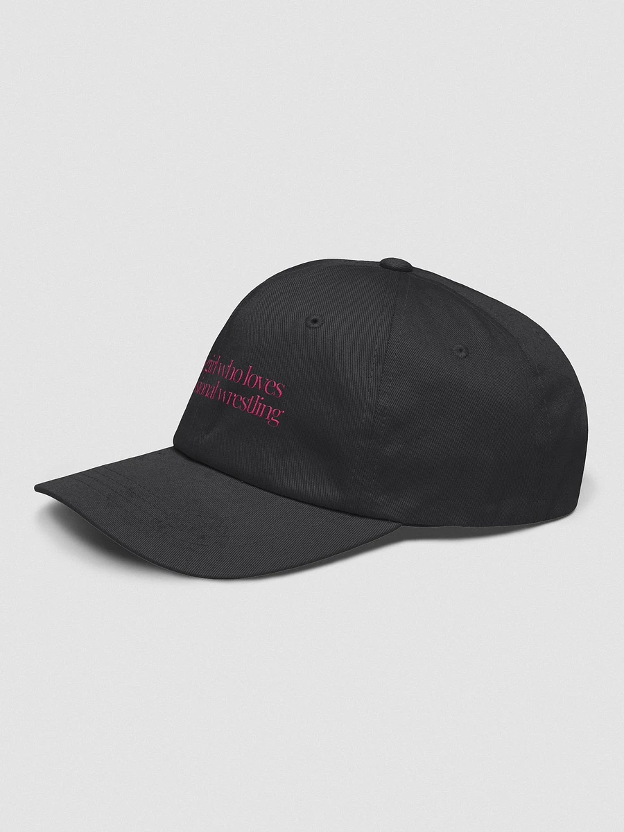 Just A (Wrestling) Girl Embroidered Dad Hat - Pink Font product image (3)