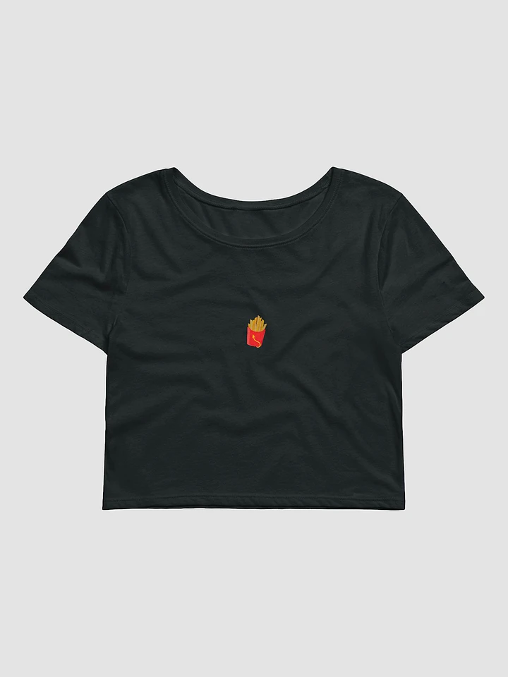 French Fry Fan Club Cropped T-Shirt - Black product image (2)